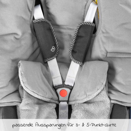 Zamboo Wrap blanket with feet for infant carrier and car seat - Winter - Grey