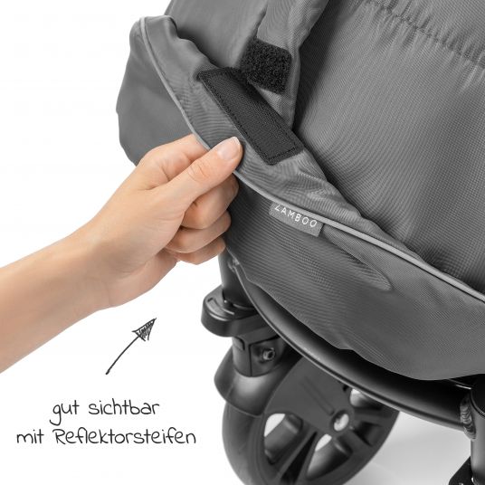 Zamboo Footmuff for Joie stroller (Litetrax, Mytrax, Chrome and more) with bag - Grey
