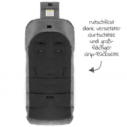 Zamboo Fußsack für Joie Buggy (Litetrax, Mytrax, Chrome uvm. Kinderwagen) mit Tasche - Grau