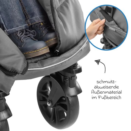 Zamboo FuBsack fur Joie Buggy Litetrax Mytrax Chrome uvm. Kinderwagen mit Tasche Grau Babyartikel