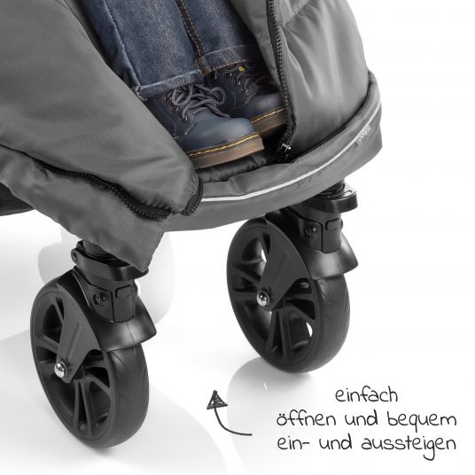 Zamboo Footmuff for Joie stroller (Litetrax, Mytrax, Chrome and more) with bag - Grey