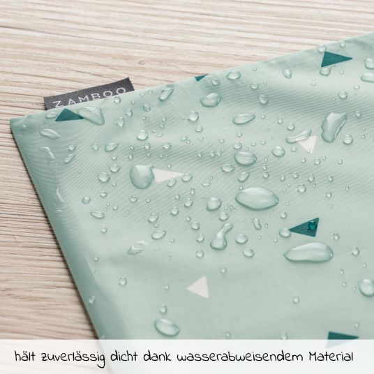 Zamboo Wet bag / diaper bag 3-pack - Triangle - Mint green