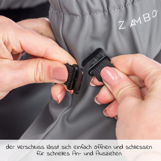 Zamboo Overshoes rain boots, waterproof and windproof, with elastic - Grey