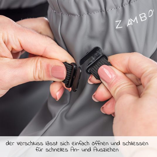 Zamboo Regenfüßlinge Overshoes, wasserdicht und winddicht, mit Gummizug - Grau