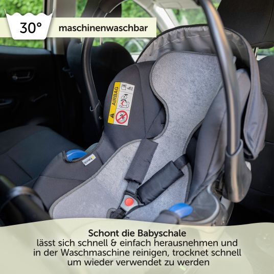 Zamboo Seat Cover for Baby Car Seat Cool & Dry - Gray