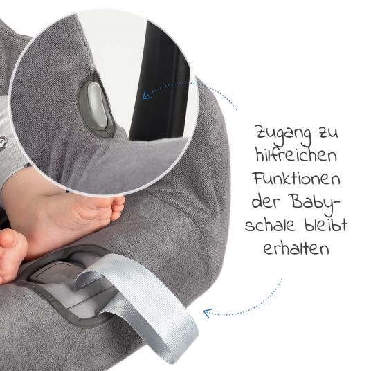 Zamboo Sommerbezug / Schutzbezug für Babyschale Maxi-Cosi CabrioFix - Grau