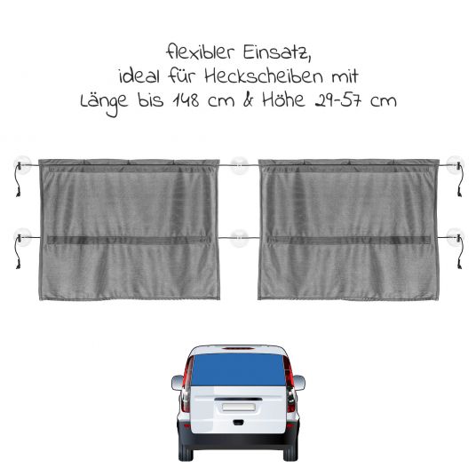 Zamboo Parasole posteriore per minibus - Grigio scuro