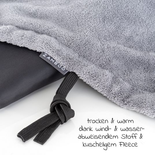 Zamboo Universal Fleece-Decke / Beindecke für Kinderwagen und Buggy - Schwarz
