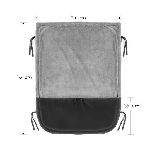 Zamboo Universal Fleece-Decke / Beindecke für Kinderwagen und Buggy - Schwarz