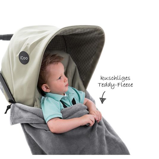 Zamboo Universal Fleece-Decke für Kinderwagen und Buggy - Grau