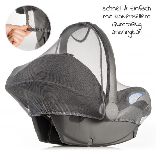 Zamboo Universal insect screen / mosquito net for baby seat - grey