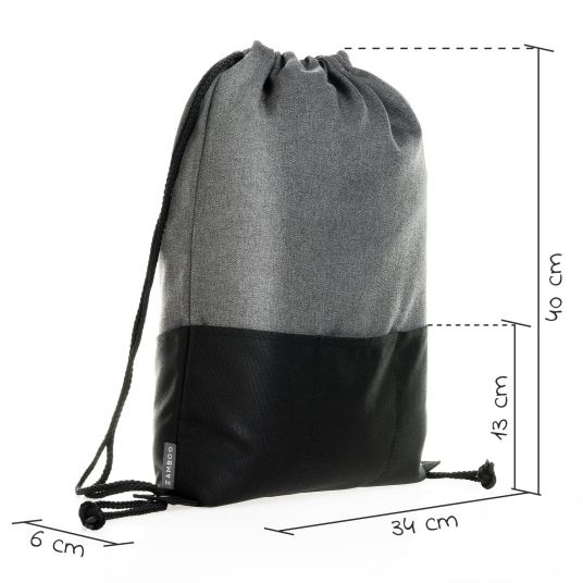 Zamboo Universal Kinderwagen Tasche mit Staufächern und Rucksackfunktion - Grau Melange