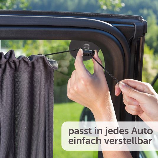 Zamboo Universal Sonnenschutz fürs Auto mit Vorhang-Funktion & UV-Schutz - Anthrazit