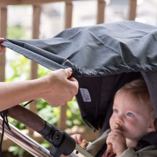 Zamboo Universal awning Deluxe for prams and buggies - Grey
