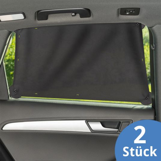 Zamboo Universal sun protection cloth for car side windows - double pack - dark gray