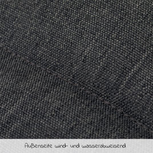 Zamboo Universal Thermo Fleece Footmuff with Fur Collar for Car Seat & Tub - Melange Dark Grey
