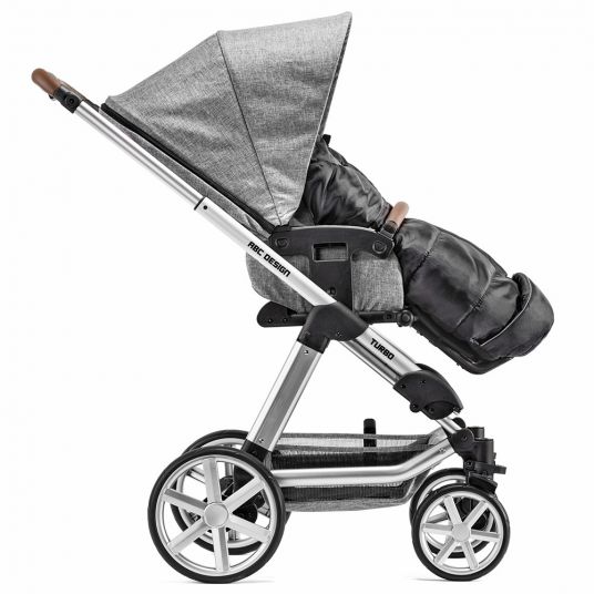 Zamboo Universal Thermo Footmuff Multifunction Comfort for Strollers and Buggies - Black Grey