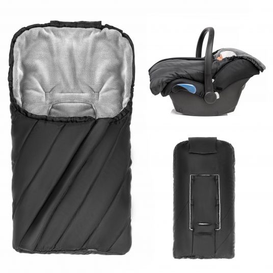 Zamboo Winter footmuff baby car seat PRO - for all belt systems - Black