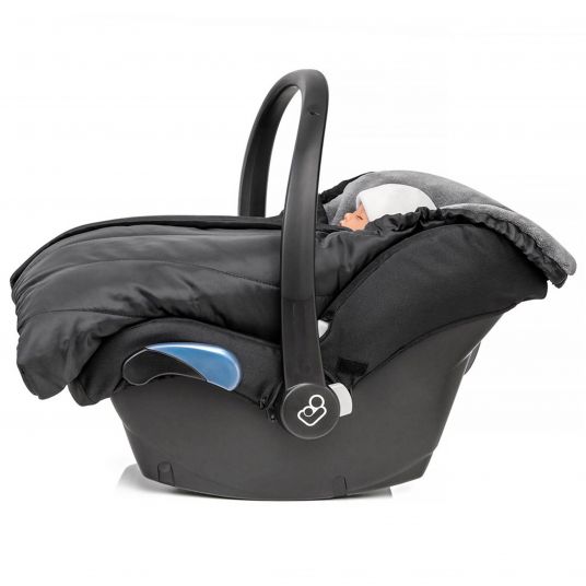 Zamboo Winter footmuff baby car seat PRO - for all belt systems - Black