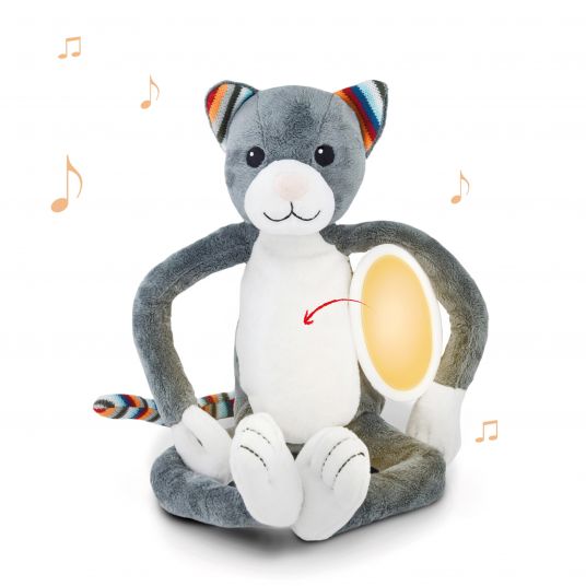 ZAZU Cuddly toy night light with music - Katie the cat