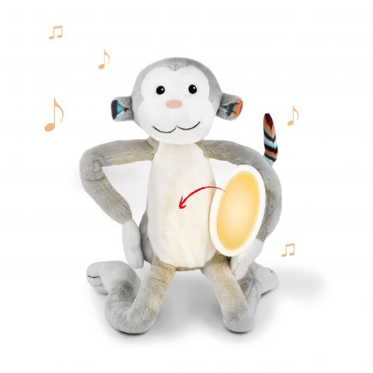 ZAZU Cuddly toy night light with music - Max the monkey