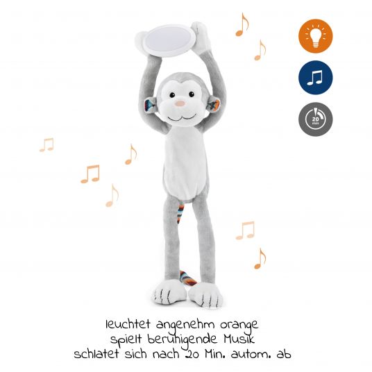 ZAZU Kuscheltier-Nachtlicht mit Musik - Max der Affe