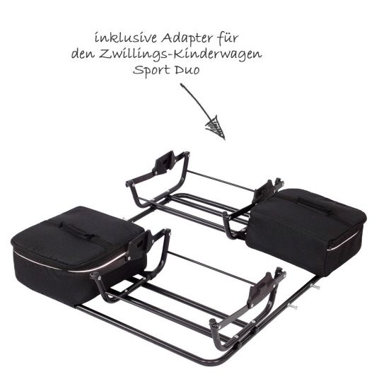 Zekiwa Baby seat Plus incl. adapter for Sport Duo / Sport Duo ZZ - Grey
