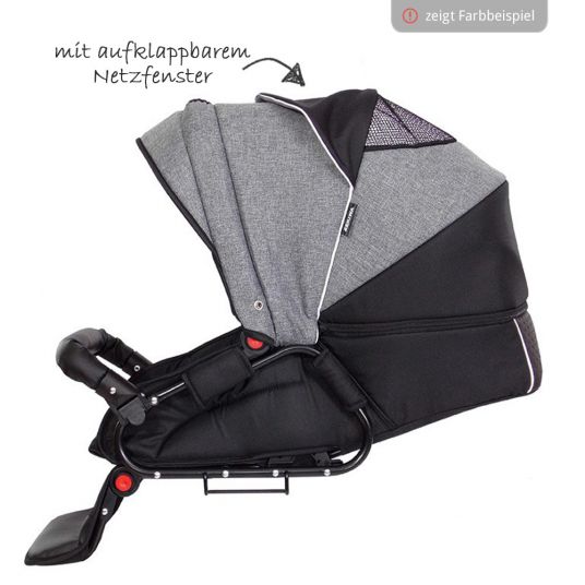 Zekiwa Sibling & twin stroller Sport Duo Premium - check lattice gray