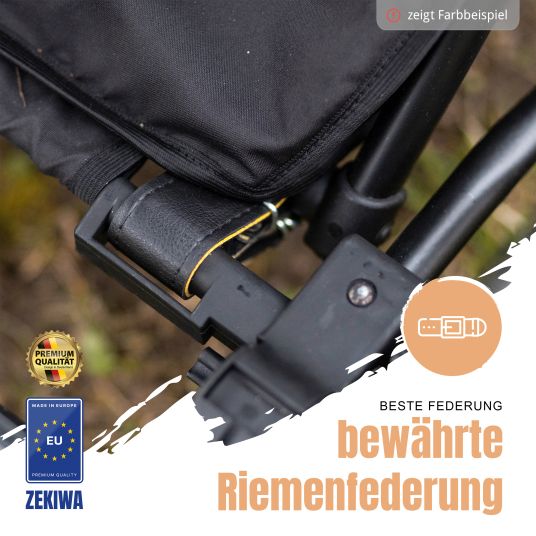 Zekiwa Passeggino Touring Max fino a 15 kg con navicella, unità di seduta convertibile, passeggino pieghevole con borsa fasciatoio, zanzariera e parapioggia - Marrone