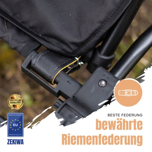 Zekiwa Passeggino Touring Max fino a 15 kg con navicella, unità di seduta convertibile, passeggino pieghevole con borsa fasciatoio, zanzariera e parapioggia - Verde