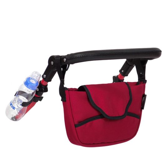 Zekiwa Puppenwagen-Anhängetasche mit Trinkflasche und Regenschutz