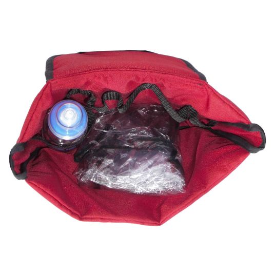 Zekiwa Puppenwagen-Anhängetasche mit Trinkflasche und Regenschutz