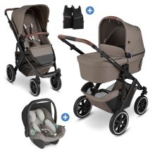 3in1 stroller set Salsa 4 Air - incl. carrycot, sports seat, infant car seat Tulip & adapter - Pure Edition - Nature