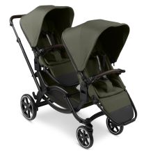 Sibling baby carriage & twin baby carriage Zoom 2 incl. 2 sports seats, 2x wedge cushions & 2x inserts - Pure - Avocado