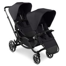 Sibling baby carriage & twin baby carriage Zoom 2 incl. 2 sports seats, 2x wedge cushions & 2x inserts - Pure - Coal