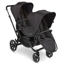 Sibling baby carriage & twin baby carriage Zoom incl. 2 sports seats and 2x seat wedge - Ink