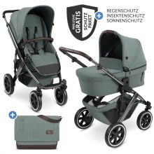 Kombi-Kinderwagen Salsa 4 Air - inkl. Babywanne & Sportsitz mit Wickeltasche & XXL Zubehörpaket - Aloe