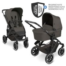 Kombi-Kinderwagen Salsa 4 Air inkl. Babywanne & Sportsitz mit XXL-Zubehörpaket - Cloud