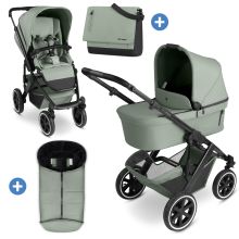 Kombi-Kinderwagen Salsa 5 Air inkl. Wickeltasche Urban, Winterfußsack, Babywanne & Sportsitz - Pine