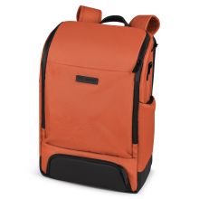 Tour changing backpack with large front compartment - incl. changing mat & accessories - Carrot