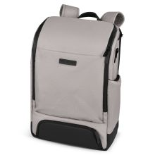 Tour changing backpack with large front compartment - incl. changing mat & accessories - Powder
