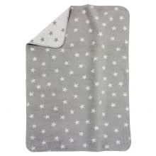 Cotton - Cuddly blanket 75 x 100 cm - Stars - Grey