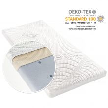 Additional bed & cradle mattress with moisture protection and vertical air ducts - Tencel & Dry - 90 x 40 cm