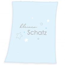 Kuscheldecke - 75 x 100 cm - Kleiner Schatz - Blau