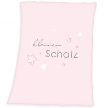 Kuscheldecke 75 x 100 cm - Kleiner Schatz - Rosa