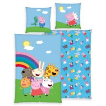 Biancheria da letto reversibile 100 x 135 cm - Peppa Pig