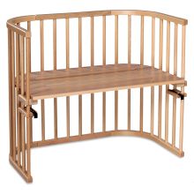 Maxi extra-large co-sleeper - also for twins - natural lacquer finish