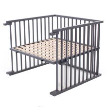 Crib conversion kit for co-sleeper Boxspring Comfort Plus - slate gray lacquered