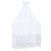 Mosquito protection and canopy for all co-sleeper beds up to 96 cm long - white