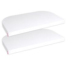 Fitted sheet 2-pack deluxe made of jersey for co-sleeper Original 89 x 50 cm - white